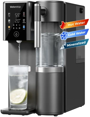 Waterdrop A2G Mineral Reverse Osmosis System Countertop, Instant Hot & Cold,6-Stage Filtration, 6 Temperature Settings, Hot & Cold & Room-Temp Water, 3:1 Pure to Drain, No Installation Required Waterdrop A2G Mineral Reverse Osmosis System Countertop, Instant Hot & Cold,6-Stage Filtration, 6 Temperature Settings, Hot & Cold & Room-Temp Water, 3:1 Pure to Drain, No Installation Required