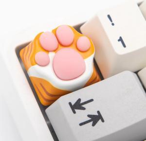 1 Piece Metal Soft Rubber Cat's Claw Key Cap For MX Switch Mechanical Keyboard Personality Lovely Keycap