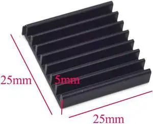Heat sink 25*25*5MM (black) quality radiator 10pcs