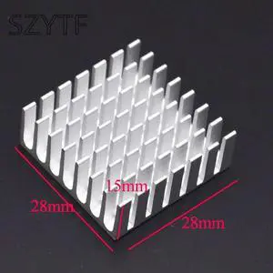 Heat sink 28*28*15MM (silver slot) high-quality heat sink thick substrate 10pcs