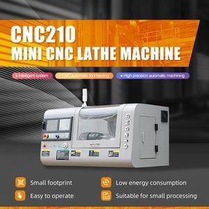 CNC 210 Without Stand Mini CNC Lathe Machine Automatic Tool Feeding High speed Hardware Machine System Siemens 808D