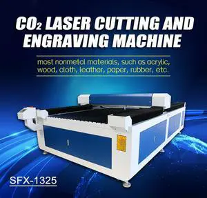 SFX-1325 130W CO2 Laser Cutting and Engraving Machine Workbench 1300*2500mm RECI Laser Tube  for Nonmetal Acrylic Plastic Rubber Deep Engraving