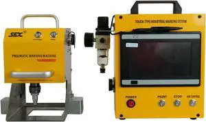 US Stock Engraving Machine 80×40mm Field Digital Control Pneumatic Dot Peen Marking Machine Metal for Letters, Serial Numbers, VIN, Date, Graphics,etc