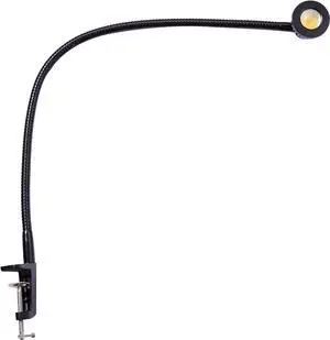 Long Swing Arm 110v/220v Desk Lamp Metal Architect LED Task Light with Clamp, Adjustable Folding Twin-Arm Clip-on Table Lamp,Black
