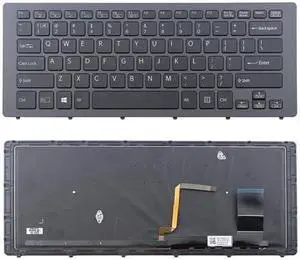 New US Black Keyboard With Frame With Backlit For Sony Vaio Fit 15A SVF15N 149264921 AEFI3U000103A 9Z.NABBQ.701 SVF15N17CXB SVF15N14CXB SVF15N190X SVF15N26CXB SVF15N25CXB