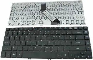 Replacement Keyboard Without Frame For Acer 9Z.N8DBW.H0S 9ZN8DBWH0S 9Z.N8DSW.41K 9ZN8DSW41K NSK-R2HBW 0S NSK-R24SW , US Layout Black Color
