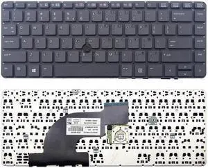 New US Black Keyboard With Pointstick Without Frame For HP ProBook 640 G1 645 G1 P/N:6037B0088201 SG-61210-XUA SN9122PS 738688-001