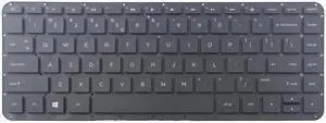 Replacement Keyboard Without Frame For HP Stream 13-C 13-C000 13-C002DX 13-C010NR 13-C010CA 3-C020CA 13-C020NR 13-C030NR 13-C077NR, US Layout Black Color