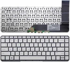 Replacement Keyboard Without Frame 13.3" For HP Stream 13-C 13-C000 13-C002DX 13-C010NR 13-C010CA 3-C020CA 13-C020NR 13-C030NR 13-C077NR, US Layout White Color