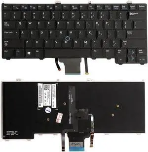New US Black Keyboard with point with Backlit For Dell Latitude 12 7000 E7240 E7440 P/N:08PP00 8PP00 NSK-LD0BC 01 PK130VN1B00