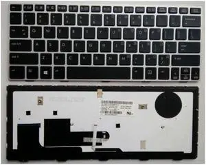 New US Backlit Keyboard Silver Frame For HP EliteBook Revolve 810 G1 810 G2 716747-001 706960-001 D7Y87PA 90.4XF07.L01 SG-57700-XUA SN8123BL