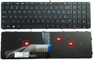 Replacement Laptop Backlit Keyboard For HP ProBook 450 G4 455 G4 470 G4, US Layout Black Color