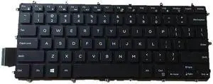 Replacement Laptop Backlit Keyboard Without Frame For Dell Inspiron 13 5368 5378 7368 7378 7569 7579 7466 7467, US Layout Black Color
