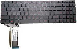 New US Black Backlit Keyboard without Frame For ASUS N550 N550J N550JA N550JK N550JV N550L N550LF N750 N750J N750JK N750JV Q550 Q550L Q550LF Series
