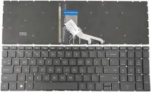 Replacement Laptop English Backlit Keyboard Without Frame for HP 15-DA 15-DB 15-DF 15-DY 15-CW 15-CN 15-CR 15-CS 17-CA 17-by 250 G7 255 G7 256 G7 P/N: NSK-XN5BC 9Z.NEZBC.501 PK1329I1D00
