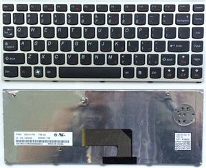 New Laptop US Black Keyboard Silver Frame For Lenovo IdeaPad U460 U460A U460S Series