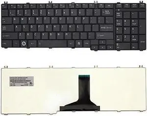 Replacement English Keyboard for Toshiba MP-09N13US-528 H000027670 0KN0-Y32US02 NSK-TN0SU 01, US Layout Black Color