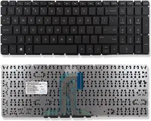 Replacement Keyboard Without Frame For HP Pavilion 15-ay015dx 15-ay016nr 15-ay018nr 15-ay019ca 15-ay027tu 15-ay029ca 15-ay038ca 15-ay041nr, US Layout Black Color