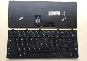 Replacement Keyboard with Frame for Dell Latitude 13 3380 13-3380 P/N: 5505V 05505V CN-05505V, US Layout Black Color