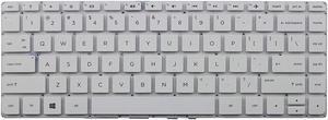 Replacement Keyboard Without Frame for HP AEY11U00210 MP-14A33US-920 757318-001, US Layout White Color