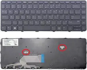 Replacement Keyboard with Frame for HP Probook 430 G3 430 G4 440 G3 440 G4 i3 i5 i7, US Layout Black Color