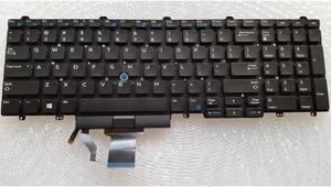 Replacement Laptop Keyboard With Pointer Without Frame For Dell Latitude E5550 E5570 PK1313M4A00 SG-63300-XUA SN7232, US Layout Black Color