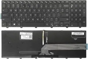 Replacement Backlit Keyboard For Dell Latitude 3550 3560 3570 Vostro 15 3546 3549 3558, US Layout Black Color