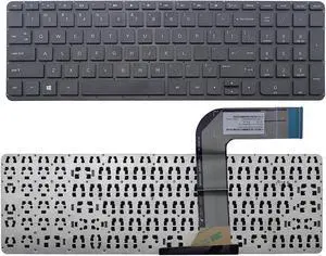 Replacement Keyboard Without Frame For HP Pavilion 17-f 17-f000 17-f100 17-f200 17-f010 17-f020 17-f030 17-f061 17-f175, US Layout Black Color