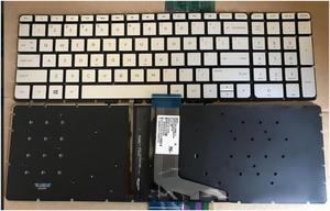 Replacement Backlit Keyboard Without Frame For HP Envy M6-W M6-W000 M6-W010DX M6-W011DX M6-W014DX M6-W015DX M6-W100 M6-W101DX M6-W102DX M6-W103DX M6-W105DX, US Layout Silver Color