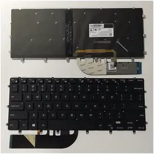 Replacement Backlit Keyboard Without Frame For Dell XPS 15-9550 9560 Precision 5510, US Layout Black Color
