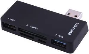 5 in 1 Multi-function USB 3.0 Combo Hub Adapter Card Reader High Speed 2 Port USB 3.0 Adapter Memory Cards Reader