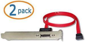 SATA to eSATA Port w/ PCI Bracket & 18" Internal SATA Cable - MC18PCIx1 (2-pack)