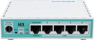 MikroTik E50UG hEX Refresh Router, ARM Dual-Core CPU, 512MB RAM, 5 Gigabit Ethernet Ports, USB Port for Storage, Affordable and High-Performance Home/Office Router