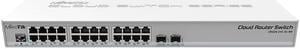 MikroTik - CRS326-24G-2S+RM - Cloud Router Switch 326-24G-2S+RM with 800MHz CPU, 512MB RAM, 24x Gigabit LAN, 2x SFP+