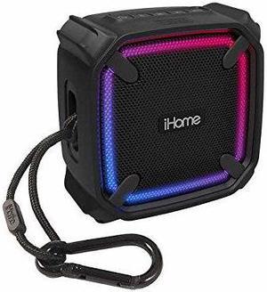iHome Tough Portable Bluetooth Speaker w/ Accent Lighting, Carabiner/Carry Strap