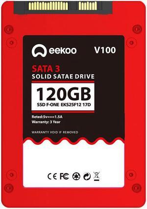 eekoo F-ONE 120GB SSD SATA3.0 6Gb / s 2.5 inch TLC Solid State Hard Drive with 1GB Independent Cache for Desktop PC / Laptop, Read Speed: 500MB / s, Write Speed: 180MB / s