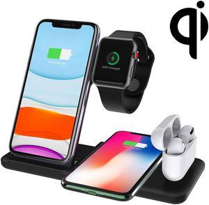 Multifunction Wireless Charger Q20 4 In 1 Wireless Charger Charging Holder Stand Station For iPhone  Apple Watch  AirPods Support Dual Phones Charging