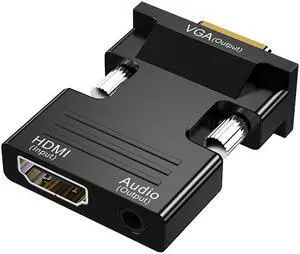 HDMI Female To VGA Male With Audio Adapter Computer Monitor TV Projector Converter