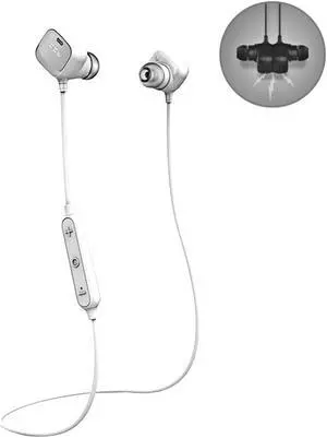 QCY QY12 Wireless Sport Bluetooth Stereo Earphone with Mic & Smart Magnetic Switch for iPhone, iPad, Samsung, HTC, Sony(White)