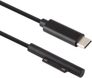 USB-C / Type-C to 6 Pin Magnetic Male Laptop Power Charging Cable for Microsoft Surface Pro 6, Cable Length: about 1.5m