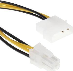 Motherboard Molex IDE 2-pin to 4-Pin ATX P4 12V ATX CPU Power Connector Adapter Cable