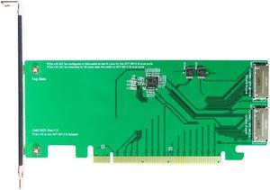 PCIe X16 To Oculink 8-Lane (SFF-8612 8i) X2 Adapter