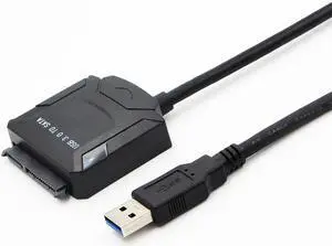 USB 3.0 To SATA Adapter CableFor 2.5" 3.5" HDD SSD Data Transfer Converter  Hard Disk USB Sata Adapter for DVD/CD-ROM/DVD-ROM (no power adapter)
