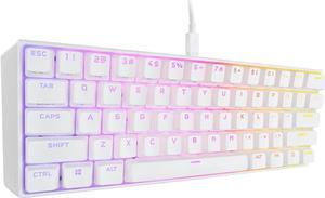 Corsair - K65 RGB Mini Wired 60% Mechanical, CH-9194114-NA, Cherry MX Speed Linear Switch Gaming Keyboard with PBT Double-Shot Keycaps - White