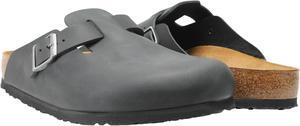 Birkenstock Boston Oiled Leather Black Unisex Slip-On Clog 0059461-0059463 Size 45 EUR Regular