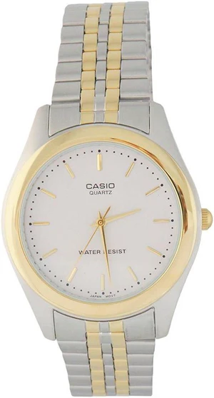Casio MTP-1129G-7A Men's Two-Tone Quartz Analog Dress Watch w/ White Dial Casio MTP-1129G-7A Men's Two-Tone Quartz Analog Dress Watch w/ White Dial