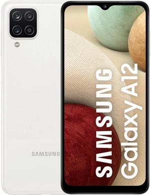 Samsung Galaxy A12 SMA125F DualSIM 64GB ROM  4GB RAM Factory Unlocked 4GLTE Smartphone White  International Version