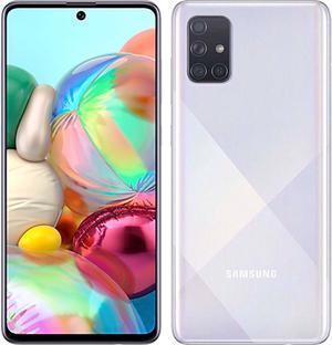 Samsung Galaxy A71 DualSIM 128GB ROM  8GB RAM GSM Only  No CDMA Factory Unlocked 4GLTE Smartphone Prism Silver  International Version