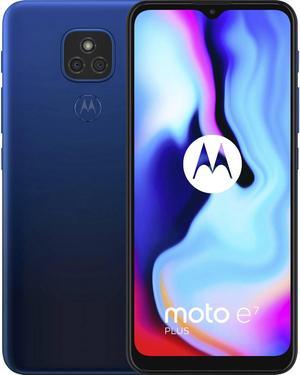 Motorola Moto E7 Plus DualSIM 64GB ROM  4GB RAM GSM Only  No CDMA Factory Unlocked 4GLTE Smartphone Blue  International Version