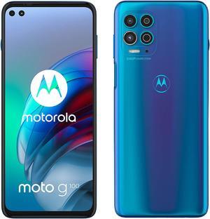 Motorola Moto G100 Dual-SIM 128GB ROM + 8GB RAM (GSM Only | No CDMA) Factory Unlocked 5G Smartphone (Iridescent Sky) - International Version